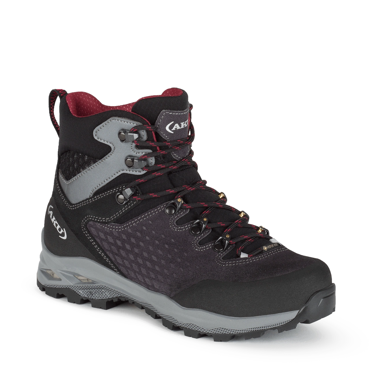 Alterra II GTX: Anthracite-Bordeaux. Hike in Style. Waterproof. Adventure Awaits.